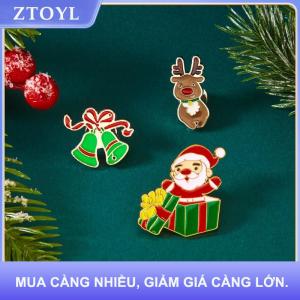 【ZTOYL】 3 cái bộ Thời Trang Giáng Sinh Trâm Cho Phụ Nữ Người Đàn Ông Dễ Thương Santa Claus Chuông Elk Bông Tuyết Người Tuyết Men Pins Đảng Trang Sức Quà Tặng