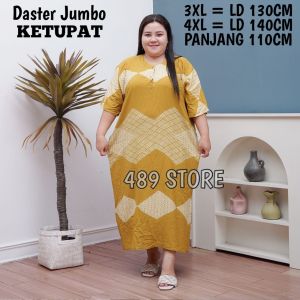 Daster Jumbo Terbaru XXXL LD 130 XXXXL LD 140 Baju Bumil Kancing Depan Busui