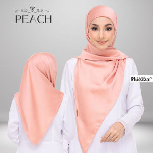 TUDUNG MUEZZA BAWAL DIAMOND 2IN1 SATIN BUBBLE INNER ATTACHED BIDANG 50 FULL BATU TABUR