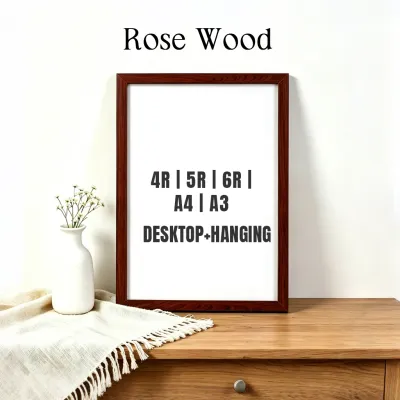 [SG Stock] Wooden Picture Frame Wooden Photo Frame- Wall Art Poster Painting Hanging Stand Table Decor A3 A4 4R 5R
