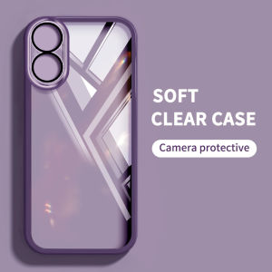 YBD Color Transparent Phone Case for OPPO A79 A38 A18 A58 A17 A17K A78 A98 F23 A1 Pro Reno 8T 4G 5G Full Coverage Camera with Lens Protection Silicone Soft Shell