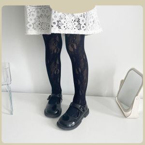 Yingbao Hollow Leggings for Girl Pattern Stretchy Stockings 3-12Y Girl Sweet Fishnets Kids Lace Pantyhose