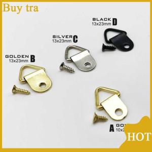 [Buytra] 25pcs Golden Black Triangle Hanging Oil Painting Mirror Picture Frame Hanger Art Work Photo Wall Hook with screws
