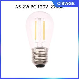 CISWGE S14 Nhựa LED Bóng Đèn E27 E26 3V 120V Ấm Trắng 2W 1W Shatterproof Đèn Bóng Đèn Cho Chuỗi Ánh Sáng Giáng Sinh Trang Trí
