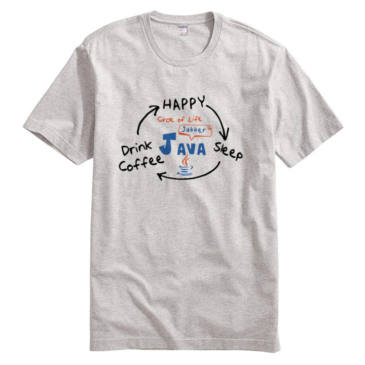 Programmer JAVA language programming code farmer T-shirts Men and women ...