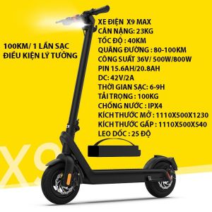 Xe điện cân bằngX9-PROMAX xe scooter điện đa năng cao cấp xe điện gấp gọn scooter điện
