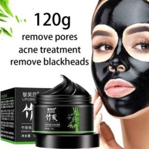 【In Stock】120g Bamboo Charcoal Black Mask Whitening Blackhead Remover Deep Cleansing Skin Care