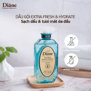 Combo dầu gội xả sạch dầu và dưỡng ẩm da đầu Moist Diane Extra Fresh & Hydrate Tinh Dầu Thiên Nhiên 450ml*2