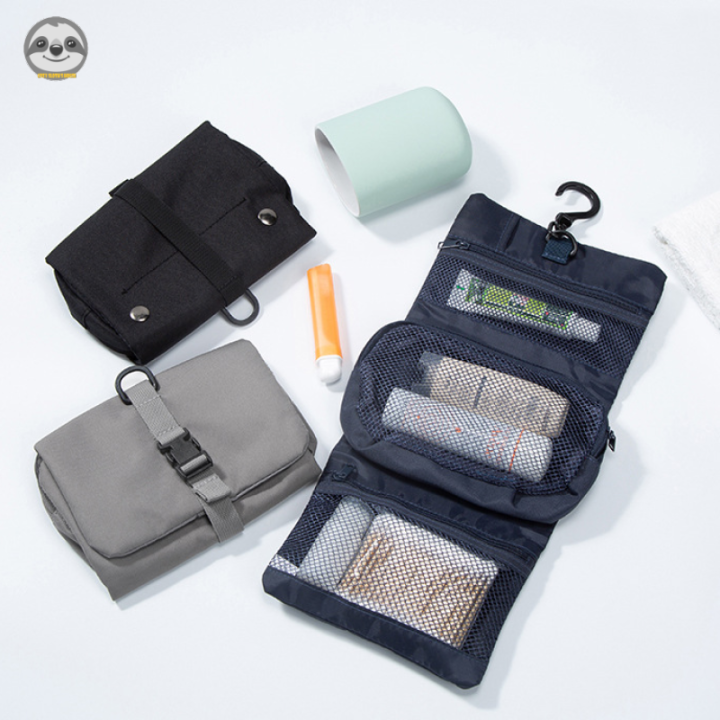 【Ready Stock】Japanese Muji Style Snap-fastener Toiletries and