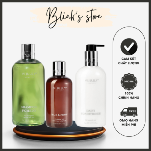 Combo rời Vijully cosmetics liệu trình cao cấp phục hồi tóc hư tổn dầu gội bưởi 350ml + tinh dầu bưởi 150ml + dầu xả dừa 350ml