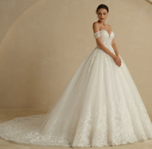 Fairytale bridal dress/A line Tulle Wedding Dress/Princess wedding dress/White Ball Gown/Ivory Lace Wedding Dress Sleeveles/Boho Bridal Gown