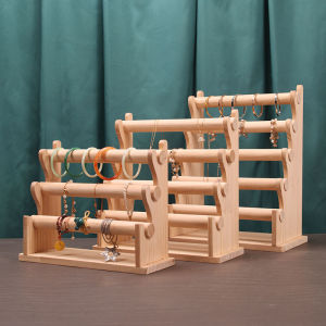 O-KAY Rak Pajangan Aksesoris 3/4/5 Susun Display Minimalis Multifungsi dari Kayu Solid