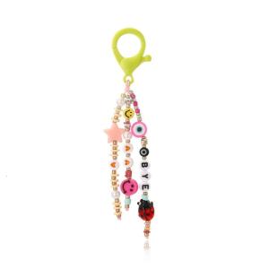 Thời trang Móc treo chìa khóa đầy màu sắc Keyring cặp đi học Mặt dây chuyền vui tươi mặt cười và tình yêu Keychain quyến rũ cho ba lô