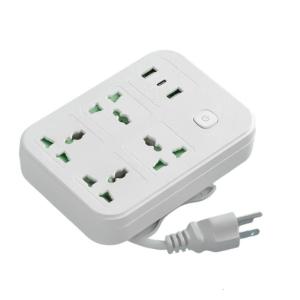 2500W Outlet Extender with USB Port Power Strips Multiple Plug Outlets Wall Adapter for Home Travel Electronics Office