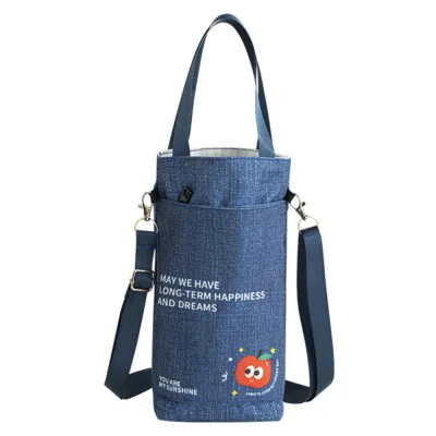 Portable Water Bottle Shoulder Bag Hands-Free Creative Milk Tea Tote Bag Useful Simple Cup Insulated Protective Cover Outdoor Activities