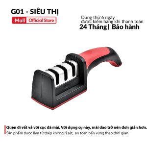 Dụng cụ mài dao kéo 3 cấp độ nhỏ gọn đa năng G01 kết cấu bằng thép không gỉ siêu bền giá rẻ