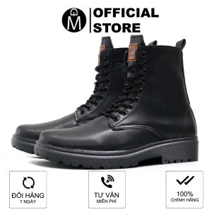 Chunky Combat Boots thời trang MĐ G1105 da lì chống nhăn đế cao