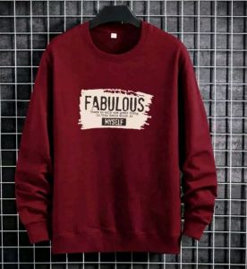 Bisa COD Sweater Keren Kaos Pria Distro Crewneck Trendy Sweatshirt Elegan Fabulous Myself Sweter