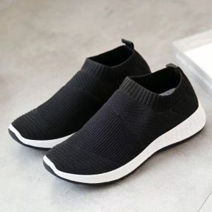 Womens Walking Shoes Lightweight Breathable Flying Woven Mesh Upper Casual Jogging Shoes Ladies Tennis Shoes Workout Footwear Rubber Gym Sneakers for Women Height increasing womens shoes