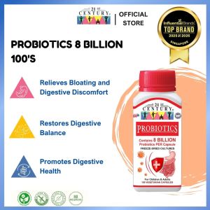 21st Century Probiotics 8 Billion CFUs 100 vegecapsules (Contains Dairy)