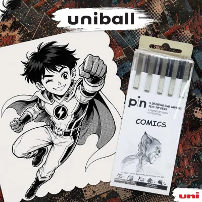 NEW! UNI PIN SET | Waterproof Fineliner – Ideal for Artists Architects Designers & Calligraphy