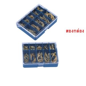 Sougayilang ส่งมาจากประเทศไทย เบ็ดตกปลา 70 ชิ้น 10 ขนาด 3 #-12 # เบ็ดตกปลาทองที่มีรูเหล็กคาร์บอนตะขอคุณภาพสูงพร้อมกล่องใส่อุปกรณ์ตกปลา