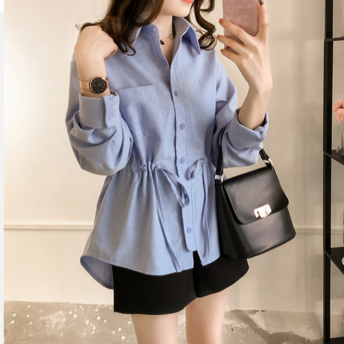 Fit to XL) Zianna Top - Blus Kemeja Wanita Blouse Import Korea Kerut Kantor Lengan Panjang OOTD Korean - Atasan Wanita Lengan Panjang Baju Dewasa Kampus Formal Impor Perempuan Kiosbalitafawa - Lazada | Lazada Indonesia