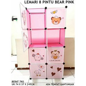 LEMARI PLASTIK 8 KOTAK KARAKTER ADA GANTUNGANN LEMARI SERBAGUNA 2X4