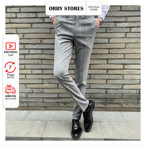 Quần tây dài caro co giãn 2 chiều phong cách hàn thời trang nam cao cấp TDCR38 2025