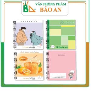 Sổ Caro lò xo Ocean A5 200 trang 6409 Hot sale - Văn phòng phẩm Bảo An