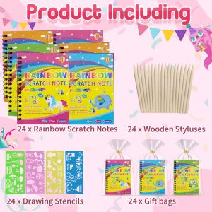 Scratch Rainbow Art Crafts Notebook Coloring Book Goodie Bags Stuffers Kit Bulk Birthday Gift Classroom Prizes Girl Boy Toddler2026