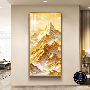 Tranh Kim Sơn Ánh Nhật Chất Liệu Canvas Tráng Gương Tranh Phòng Làm Việc