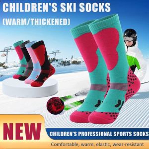 LUSIT Sweat Absorption Thermal Kids Ski Socks Cotton Winter Warm Children Snow Cycling Skiing Sock Casual Anti Odor Thicker Warm Sport Socks