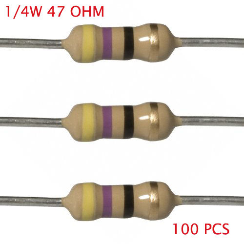 47 Ohm Resistors, 1/4W , 5% (Pack of 100) | Lazada