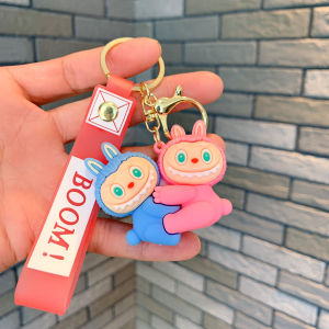 Labubu Keychain Car Keyring Labubu Key Holder Cute Cartoon Toy Labubu Gift Messi Labubu Toys for kids