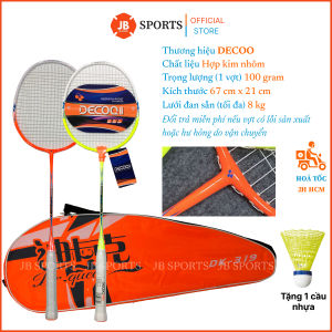Bộ Vợt Cầu Lông Chính Hãng (2 Vợt) DECOO 39 Cặp Vợt Cầu Lông Tốt Nhẹ Dây Căng