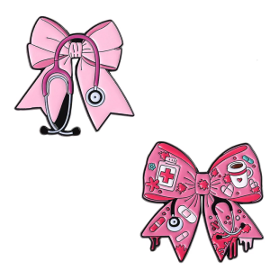 Creative Cartoon Wellness Device Brooch Pin For Healthcare Workers Strong Alloy Lightweight Design