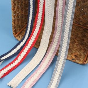 CHLOCH 10Yards Rộng 15 cm. Viền bện xương cá Chiều dài 10 yard Chất liệu cotton. Viền bện cotton Đa năng Dệt nhiều màu sắc Viền vải bện Dành cho ngành may mặc