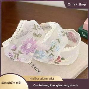 Hàng có sẵn✨ New ren hoa rộng tóc ban nhạc cho phụ nữ cô gái headbands dân tộc thanh lịch thời trang tóc Hoops tóc phụ kiện mũ nón