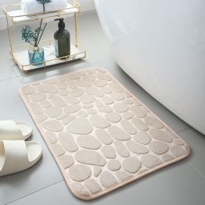 Bathroom Floor Mats Pebble Textured Absorbent Floor Mats Absorbent Mat3D Pebble Embossed Foot Mat Bathroom Floor Mats