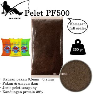 Pelet PF1000 Pakan Ikan Hias Kecil Bibit Cupang Koi Guppy Kura Kura Kolam & Akuarium (250gr)