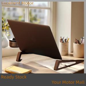 Excellent Ready Stock 1 Set Foldable Wooden Laptop Stand - Adjustable Ergonomic 12° Angle With Cooling Design For Notebook Tablet