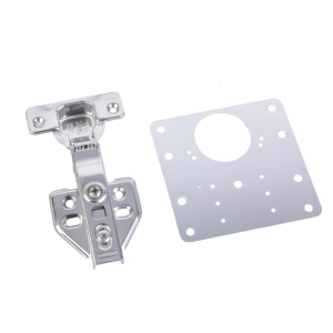 Cabinet Door Hinges Repair Set of 2 Includes 1 Plates and 12 Screws Stainless Steel Materials for Long Time Use
