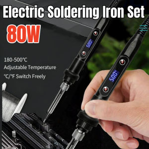 80W Electric Soldering Iron Set Home DIY Electric Soldering Iron Heating Tool Set Repair Tool