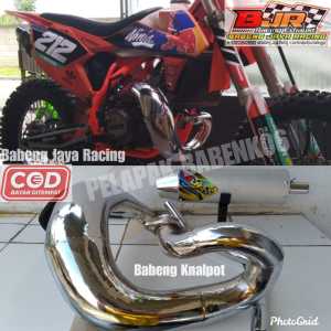 KNALPOT NINJA 2 TAK R RR UDANG TRAIL PNP RANGKA CUSTOM KLX CRF KTM STANDAR MODEL KTM FULL CROME ORIGINAL BY Babeng Jaya Racing