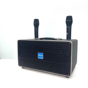 Loa Bluetooth chính hãng AZPROAZ-D388Bass 15-9 đường tiếng thùng gỗ bọc da kèm 2 mic