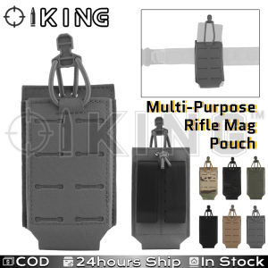Oiking Multi-Purpose Universal Ri-fle Mag Pouch Lightweight Magazine Bag with Magic Buckle Fixed Molle System for Outdoor Hunting Wargame Accessories