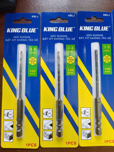 Mũi khoan bê tông không tắc kê chuôi lục giác KingBlue KBLJ kích thước 3 - 10mm Mũi khoan tường gạch men bắn vít