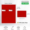 Red Printable Address Labels 3-1/3" × 4" Self-Adhesive Vinyl Shipping Blank Stickers Removable Mailing Decals for Inkjet Printer 120 Labels. 