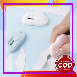 2PCS Mini Cutter Mini Bentuk Awan Lucu Pisau Pemotong Kertas Ukuran Mini